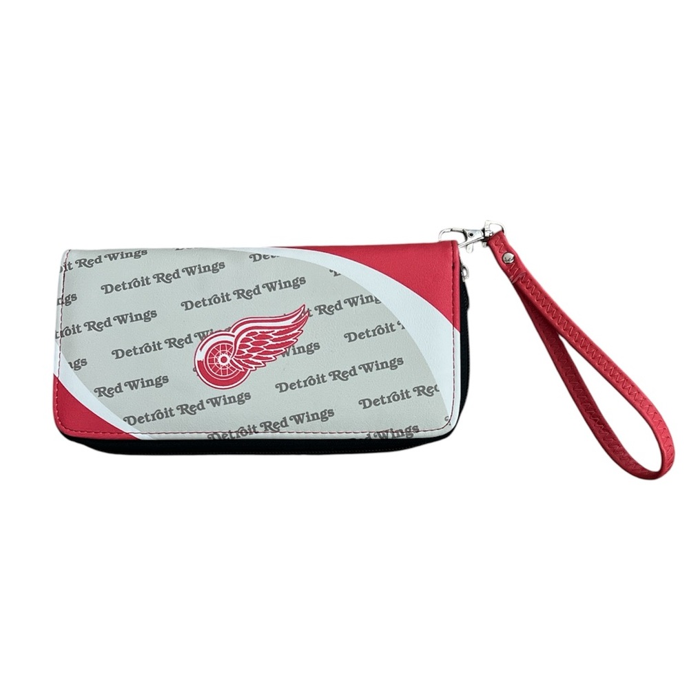 Detroit Red‎ Wings Zip Around Wristlet Clutch Wallet NWOT